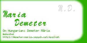 maria demeter business card